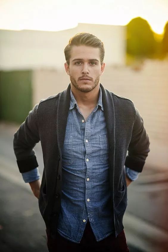 牛仔衬衫男装长袖,牛仔衬衫男装