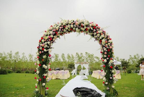 冬季蓝色系新中式婚礼现场布置,新中式婚礼自己布置最详细流程