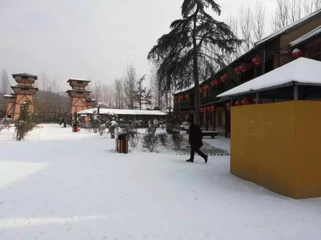 墨子古街观光小火车,中原雪乡晚上