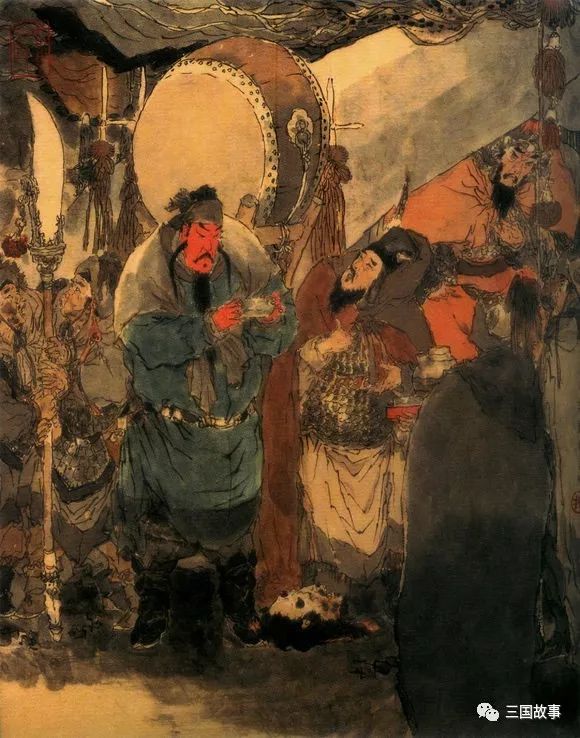 最经典的三国白描画,三国题材水墨画图文