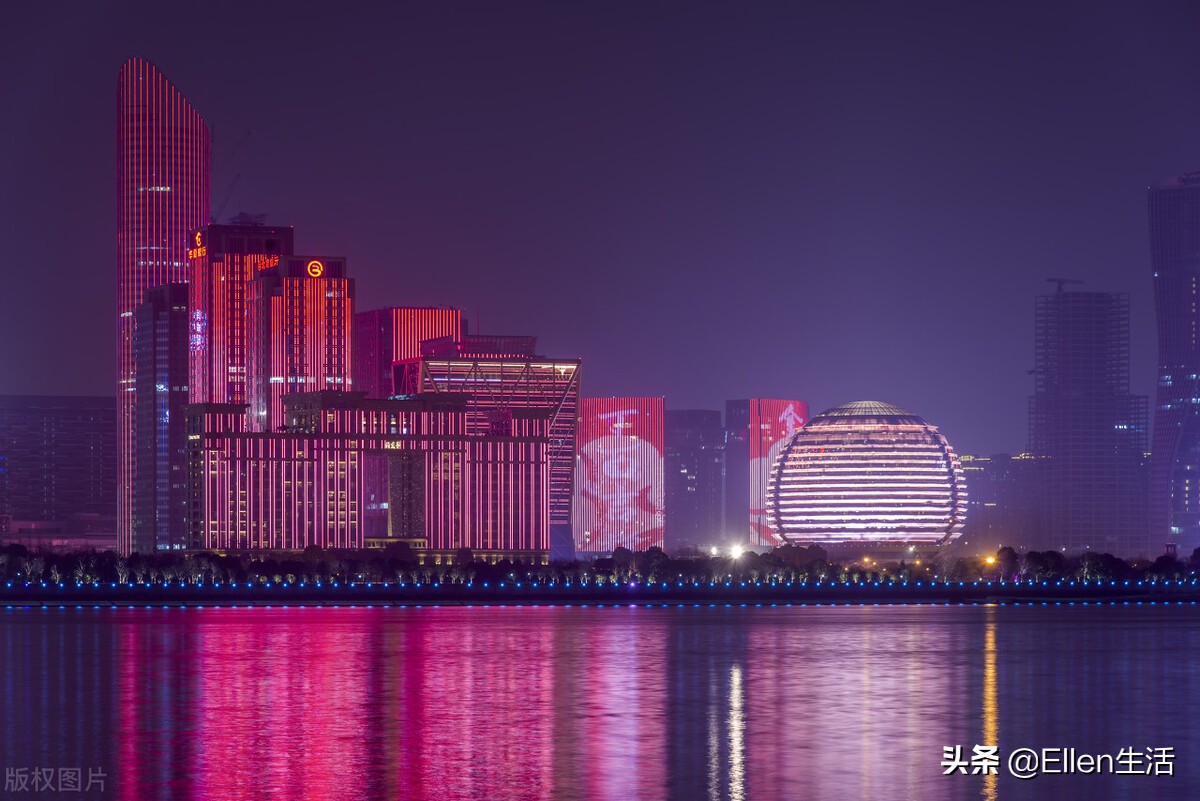 美丽的钱江新城,钱江新城夜景比上海外滩还漂亮