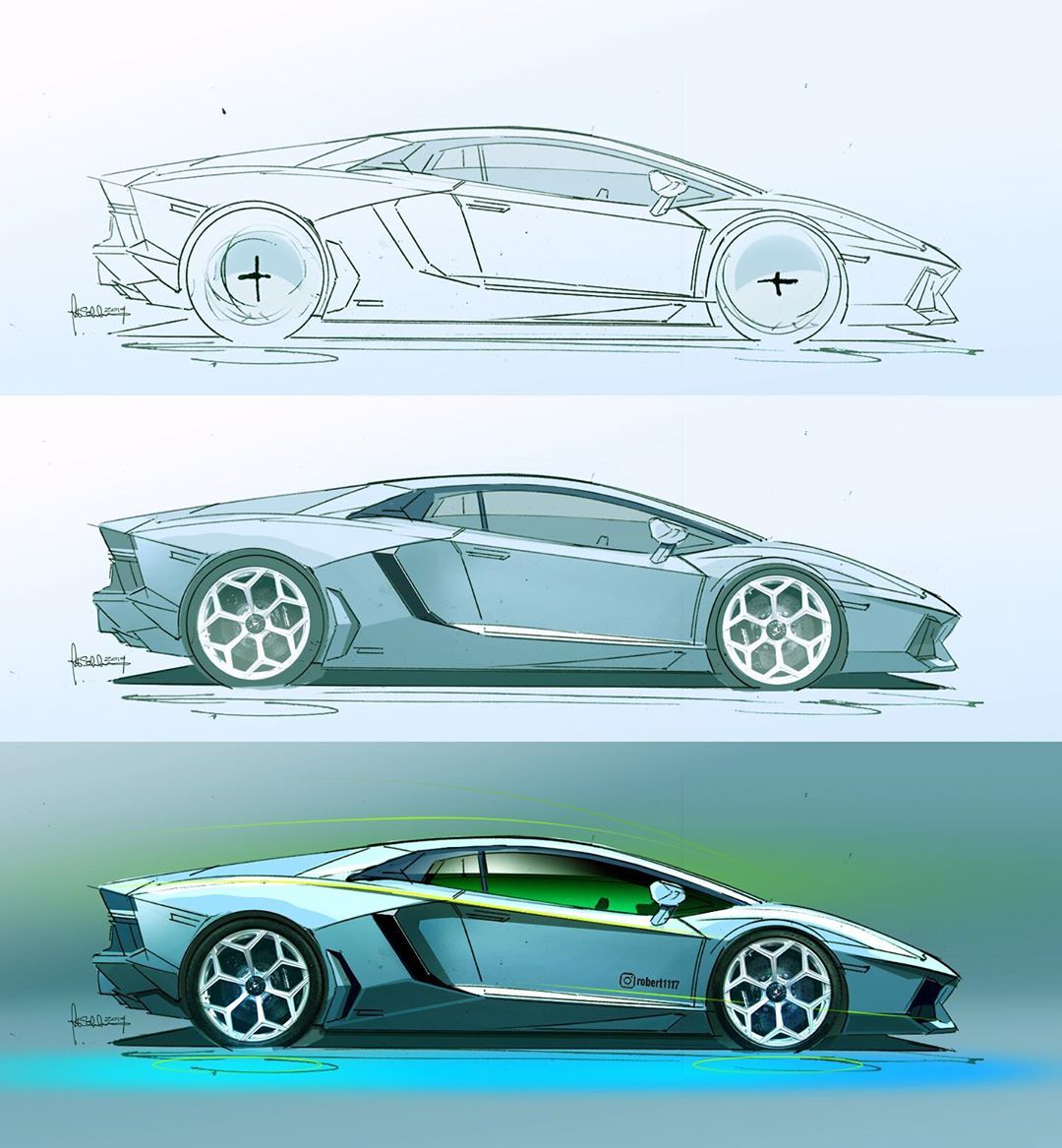手绘酷炫汽车,从零开始汽车手绘