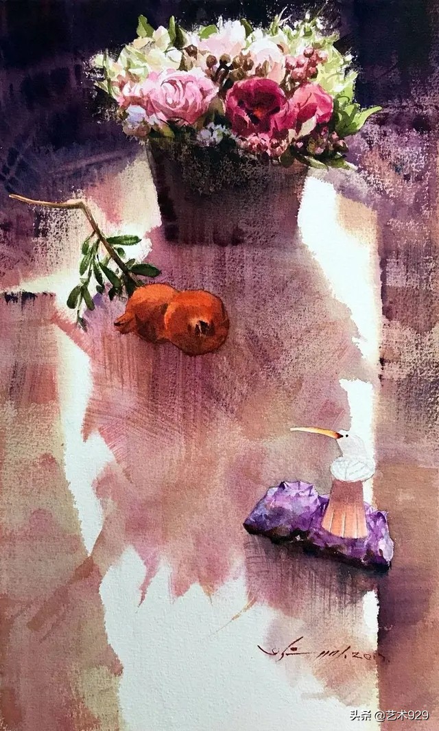 韩国水彩画家misulbu作品欣赏,韩国水彩画风景作品