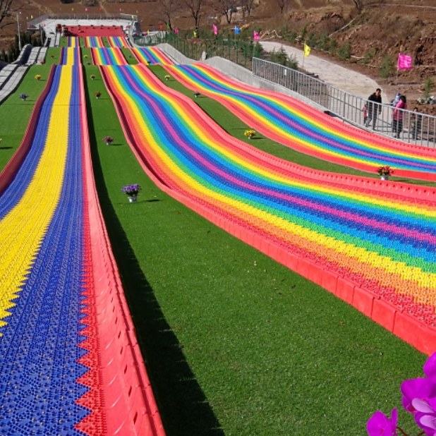 彩虹滑道价格多少,七彩彩虹滑道150米价格