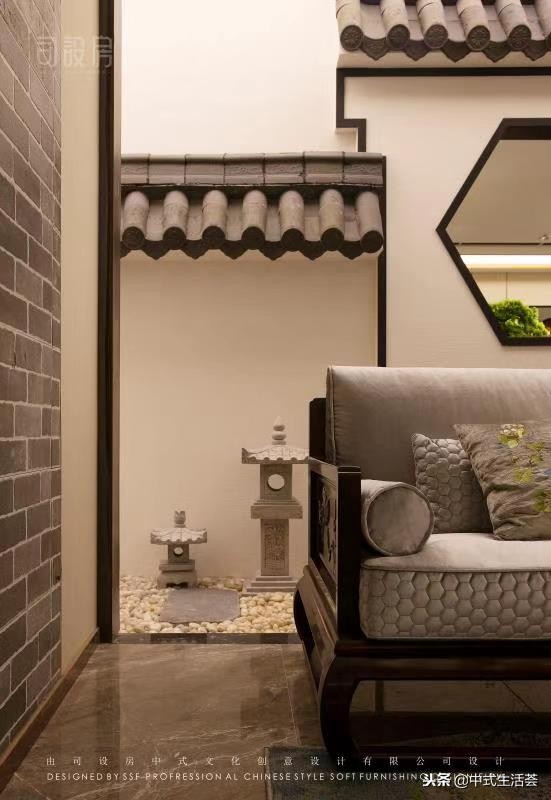 观山雅院中式家具图片,中式四合院软装实景