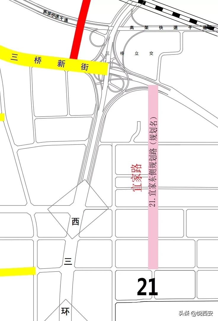 沣东新城道路规划图高清,西咸新区沣东新城镐京道路规划