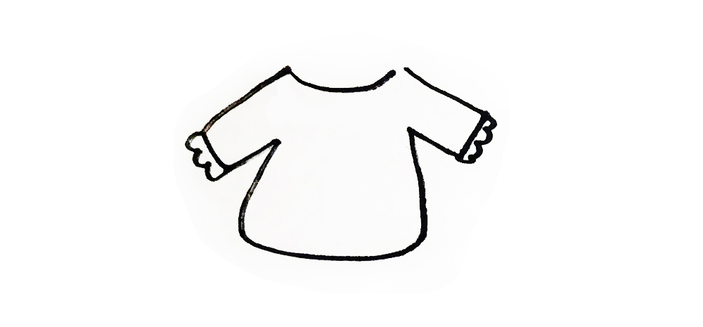 简笔画衣服教程幼儿园,衣服简单亲子简笔画