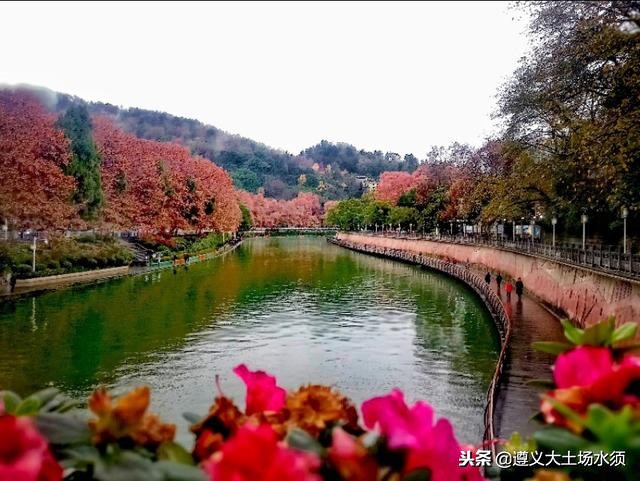 在冬天里看遵义湘江河上的秋色