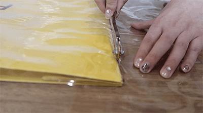 大牌包包手提袋改造教程,用买完东西的袋子改造时髦包包