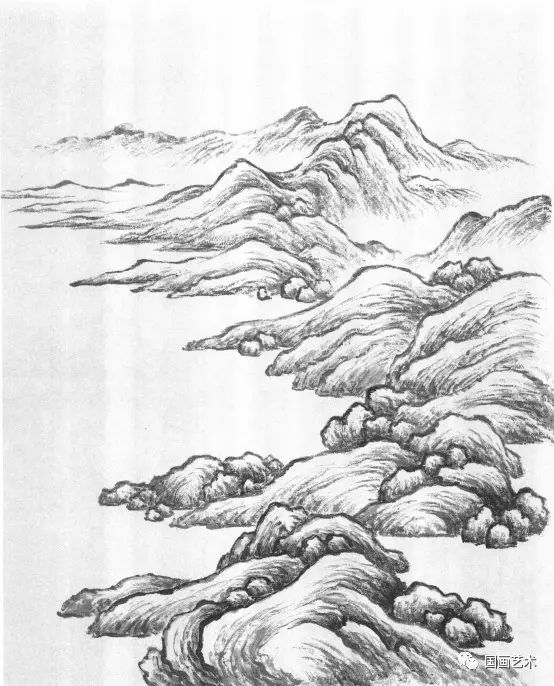 山水画基础技法山石,墨香书画轩山水画技法视频