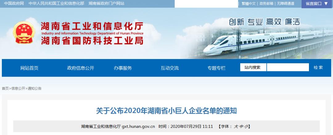 高光时刻:电将军荣获湖南省工信厅“小巨人企业”荣誉称号