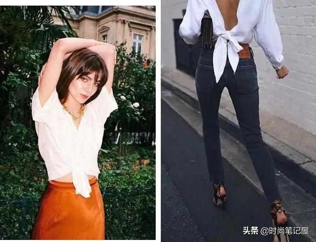 潮流衣服怎样打结好看,后面打结的衣服教程