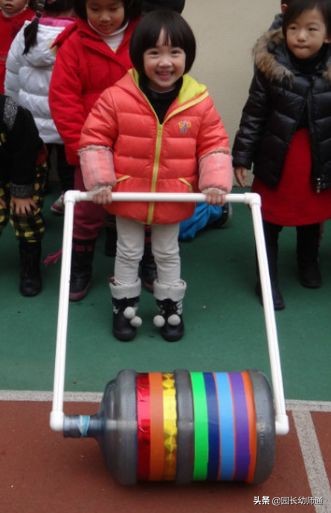 制作幼儿户外体育器械玩教具,幼儿园自制户外体育器械小推轮