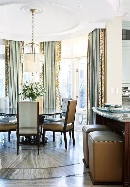 别墅客厅窗帘最新款式效果图,2020别墅窗帘