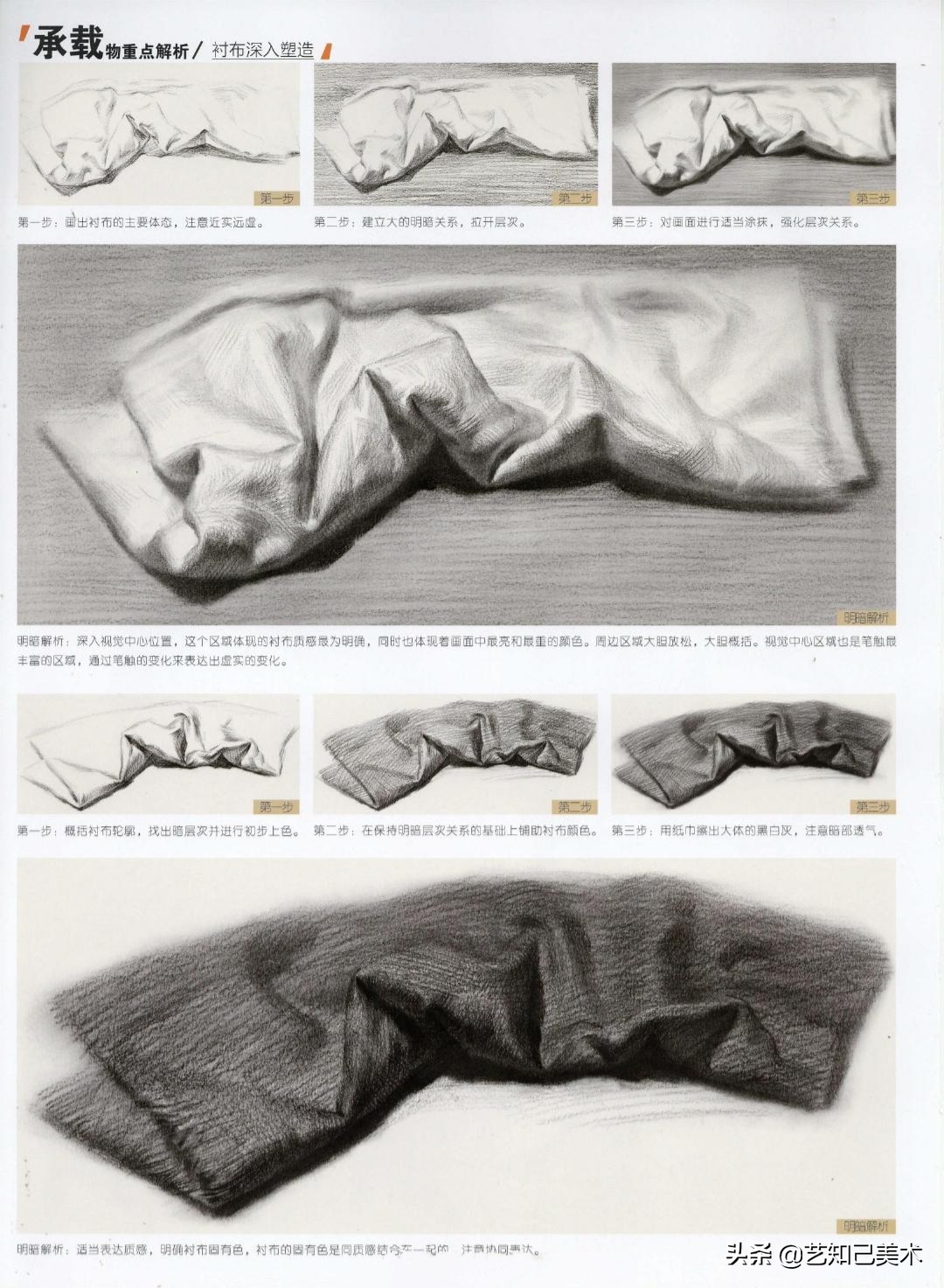 素描衬布如何画好,素描画衬布的正确方法