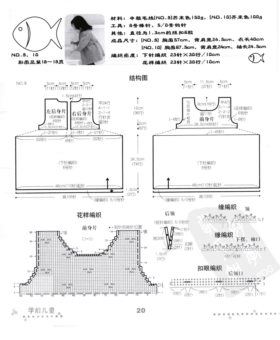 斗篷式披肩毛衣编织图解教程,超漂亮的宝宝毛衣编织详细教程