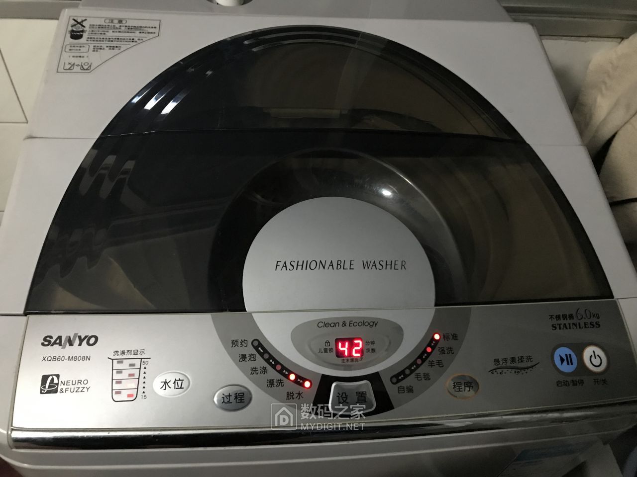 三洋xqb60-m808洗衣机故障码,拆机老洗衣机