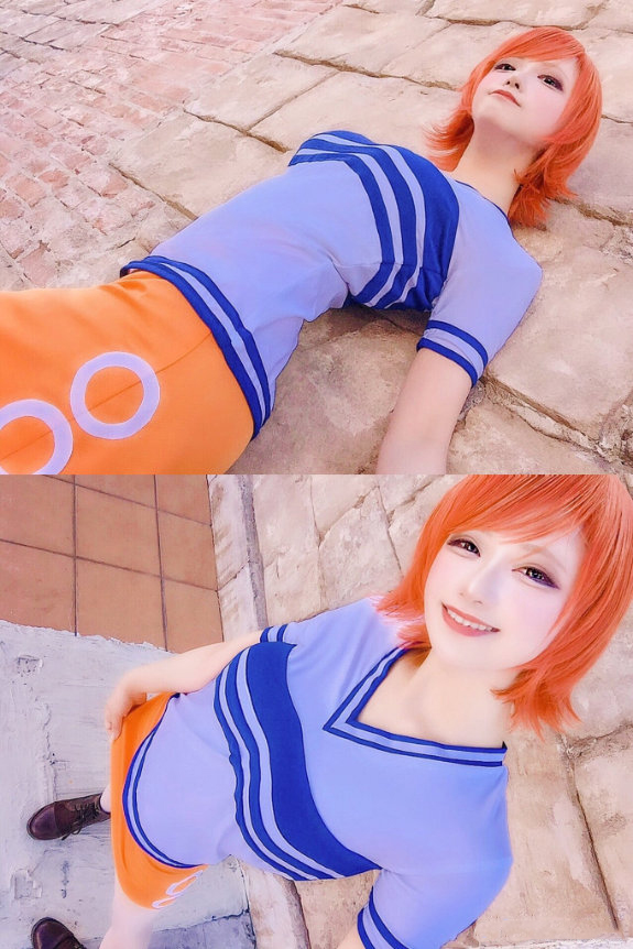 海贼王娜美cos真人版,海贼王娜美cosplay神还原