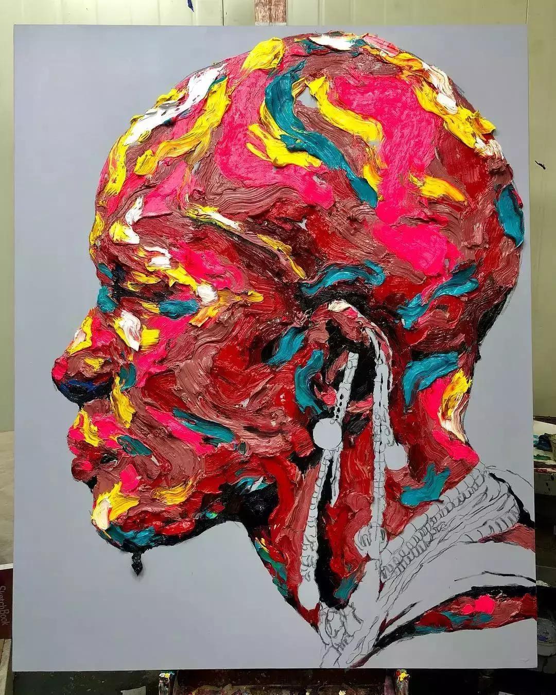 厚画的魅力！韩国shinkwangho用有张力的作品直击眼球！！！