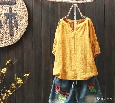百搭棉麻衬衫,文艺风棉麻衬衫