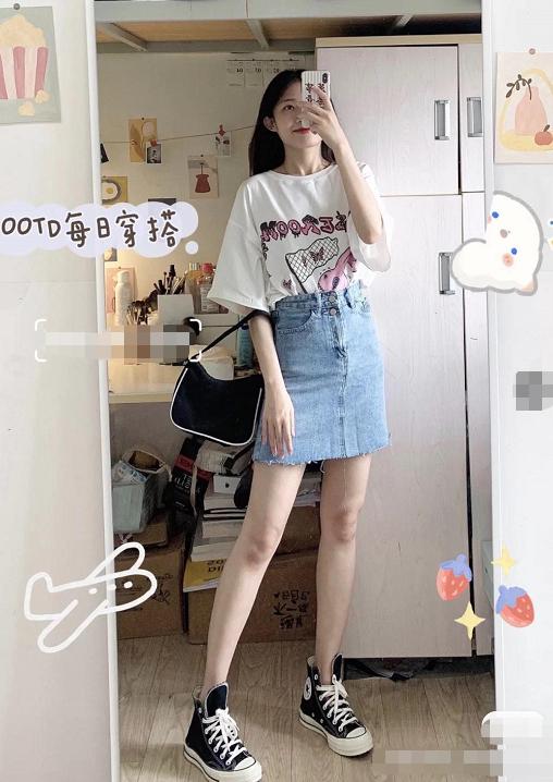 oversize毛衣慵懒风牛仔裙,麻花套头宽松慵懒风搭配牛仔裙