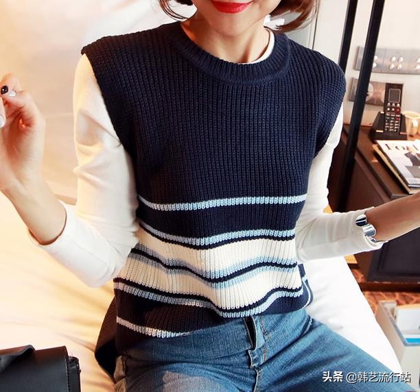 这个季节女穿什么衣服,早春款韩系温柔风蝴蝶结针织毛衣