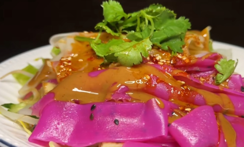 正宗五彩果蔬凉皮,五彩凉皮商用