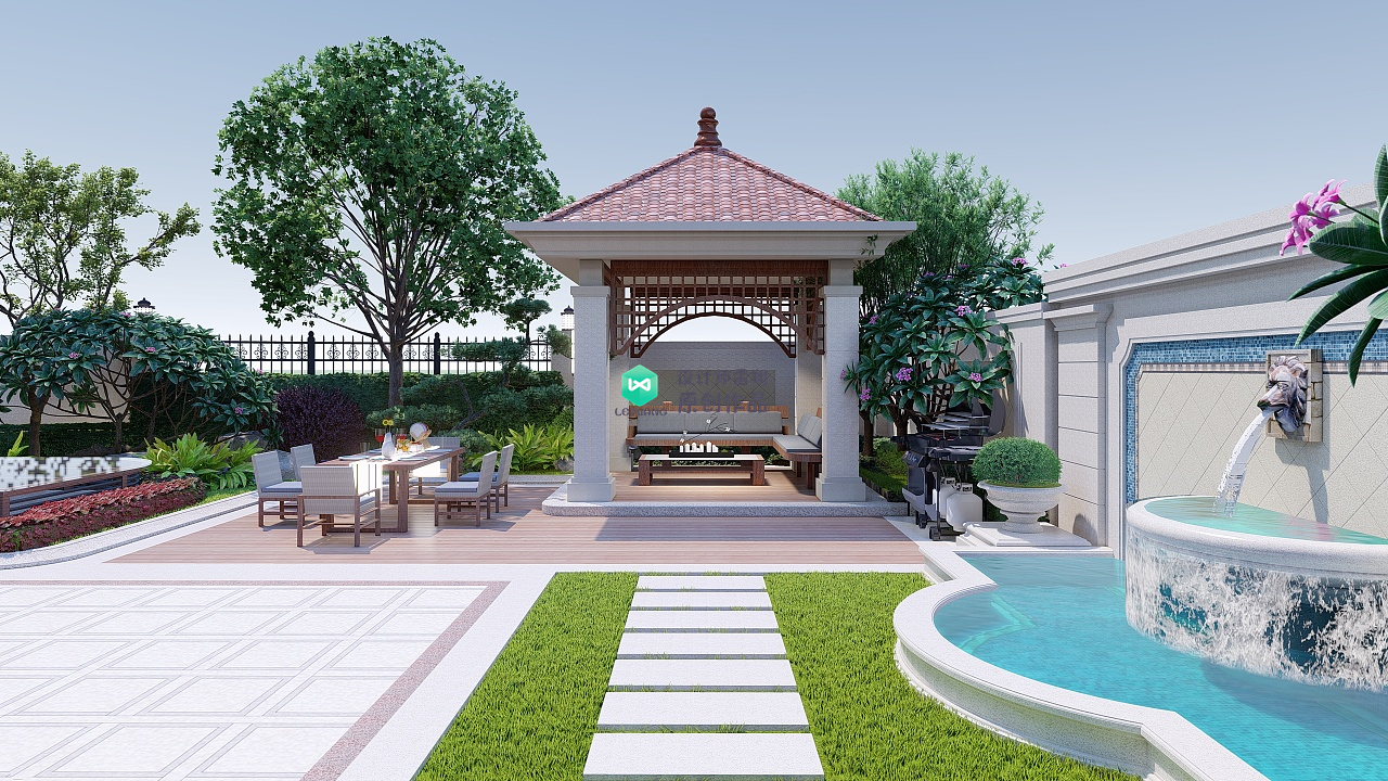 庭院凉亭设计,庭院景观凉亭制作过程