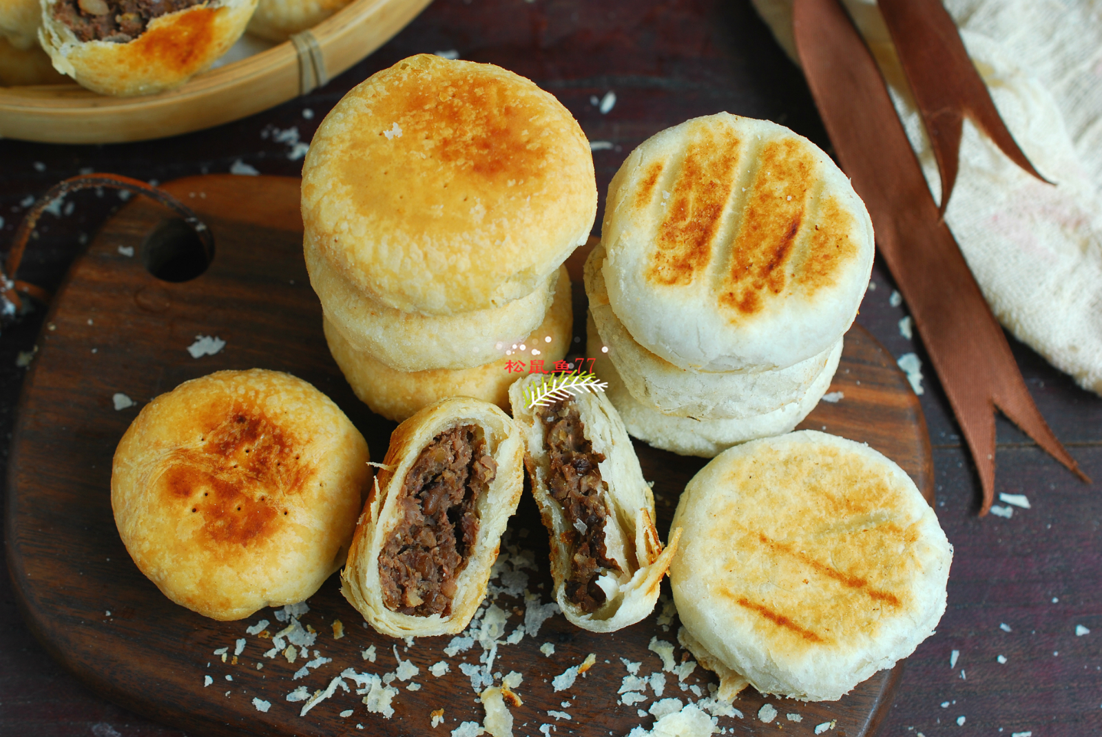 香酥脆皮绿豆饼一口平底锅也能做,超酥绿豆酥饼做法烤箱版