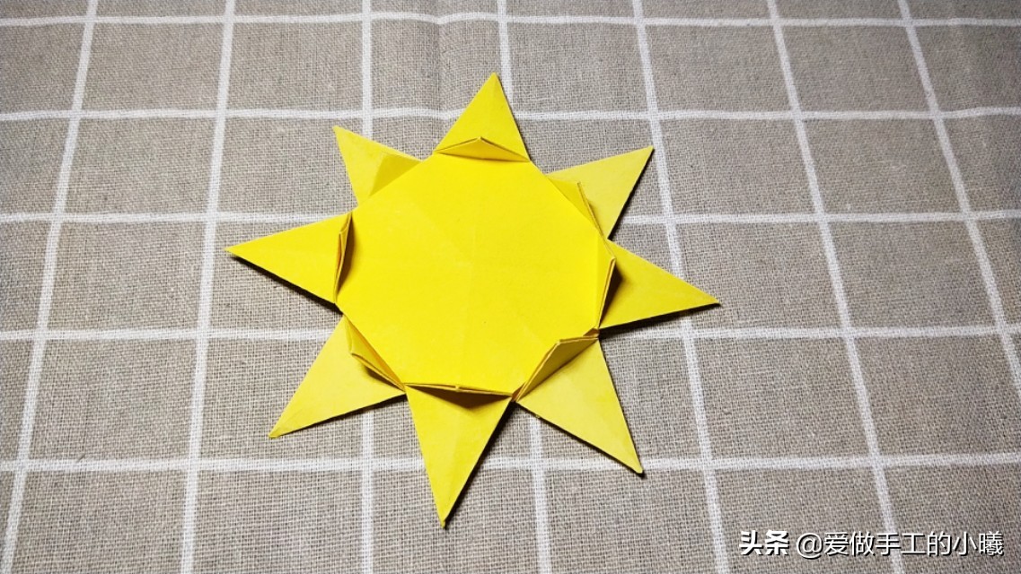 用折纸怎么折个太阳,折纸教程简单又漂亮用正方形纸折