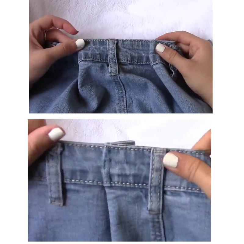 半身裙腰围大了没有皮带孔怎么穿,半身裙买大了怎么修