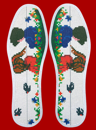 纯手工绣花鞋垫的花样,手工绣花鞋垫花样全部