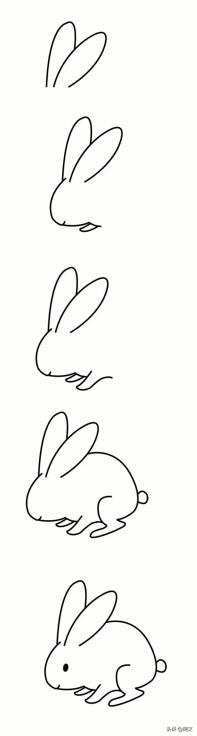 画森林里的小动物和森林的简笔画,数字简笔画1到10创意画小动物