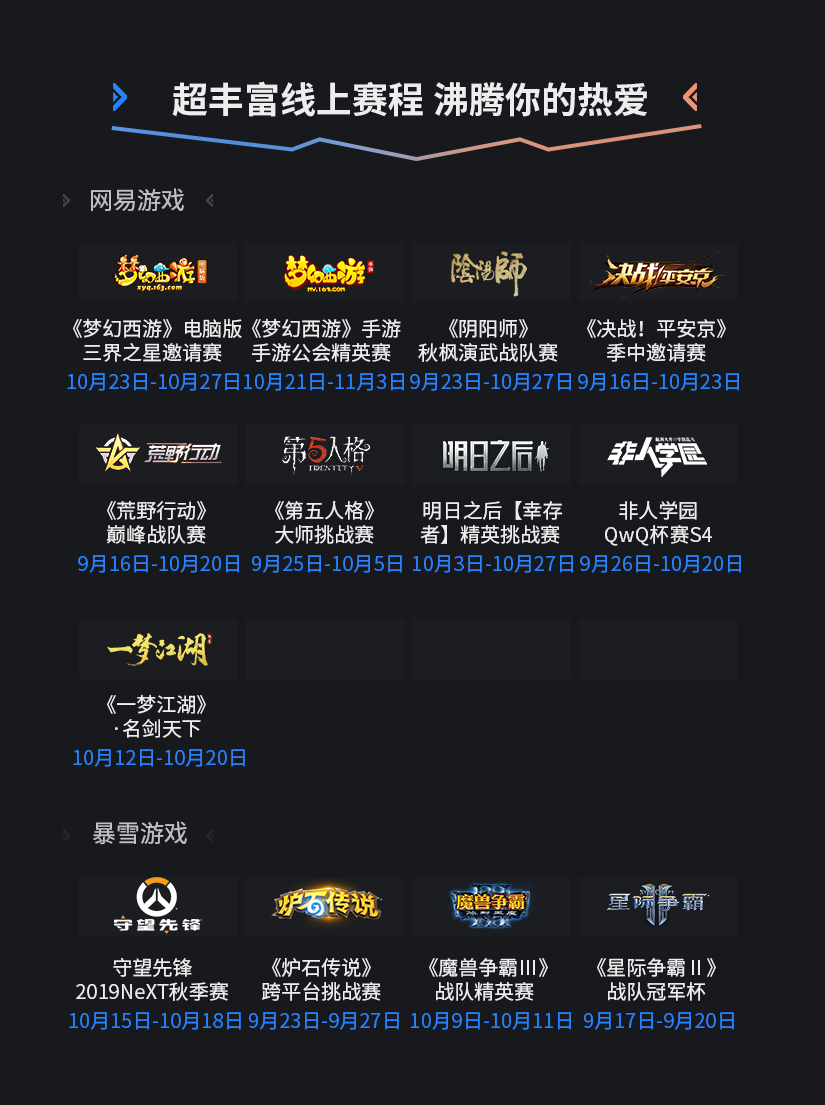 网易电竞next2019秋季赛,网易电竞next明日之后直播