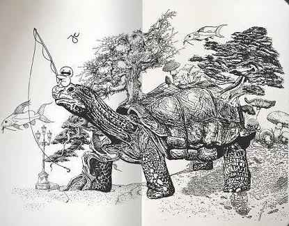 针管笔画向日葵,针管笔画100幅欣赏