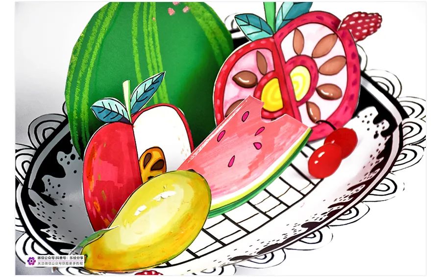 精美盘子水果简笔画怎么画,水果盘子画