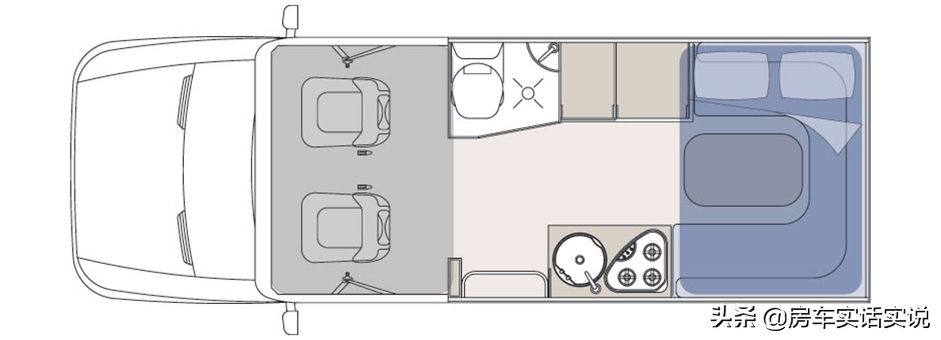 和一般常见的皮卡房车布局不同,dmax皮卡房车六座布局