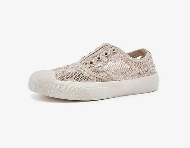 蕾丝小雏菊懒人鞋，穿上比高跟鞋还好看