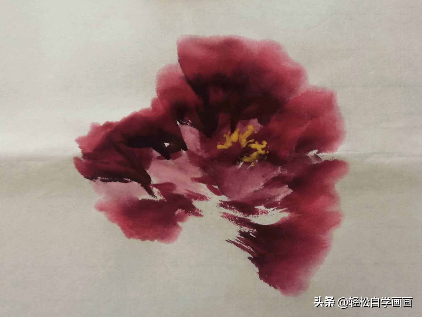 画牡丹如何加色能出层次,画牡丹调色运笔