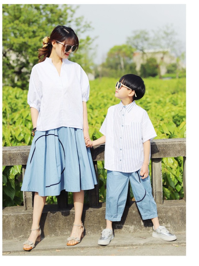 流行穿搭亲子装,小个子胖妈妈汉服亲子装