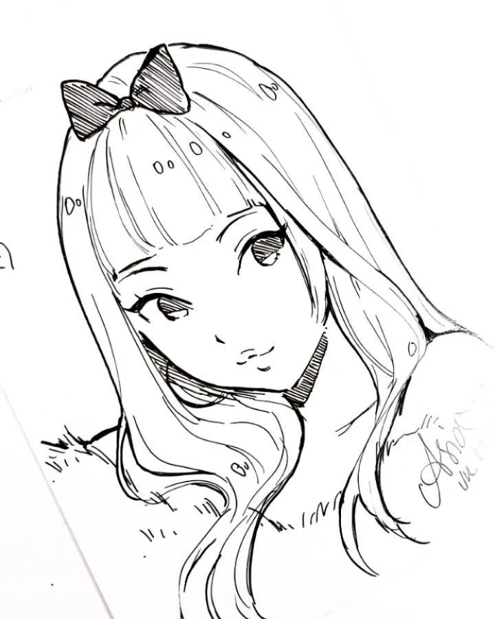 软萌可爱的动漫美少女怎么画,画可爱的动漫美少女特别简单