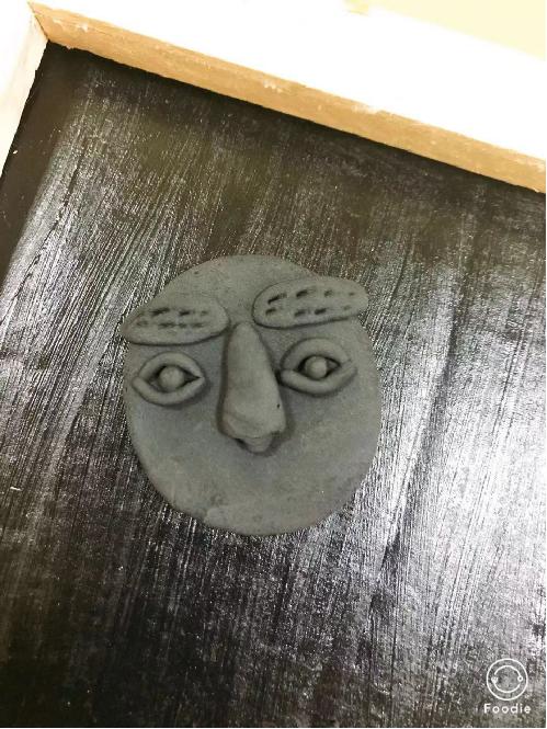 中国风儿童创意黏土卡纸画,超轻粘土作品创意画兵马俑