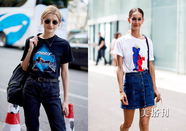 设计感百搭卡通印花t恤女,t恤少女款2022款洋气时尚