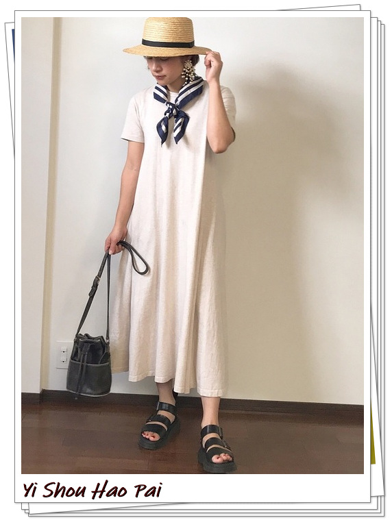 40至50时尚连衣裙穿搭,日系百褶连衣裙穿搭