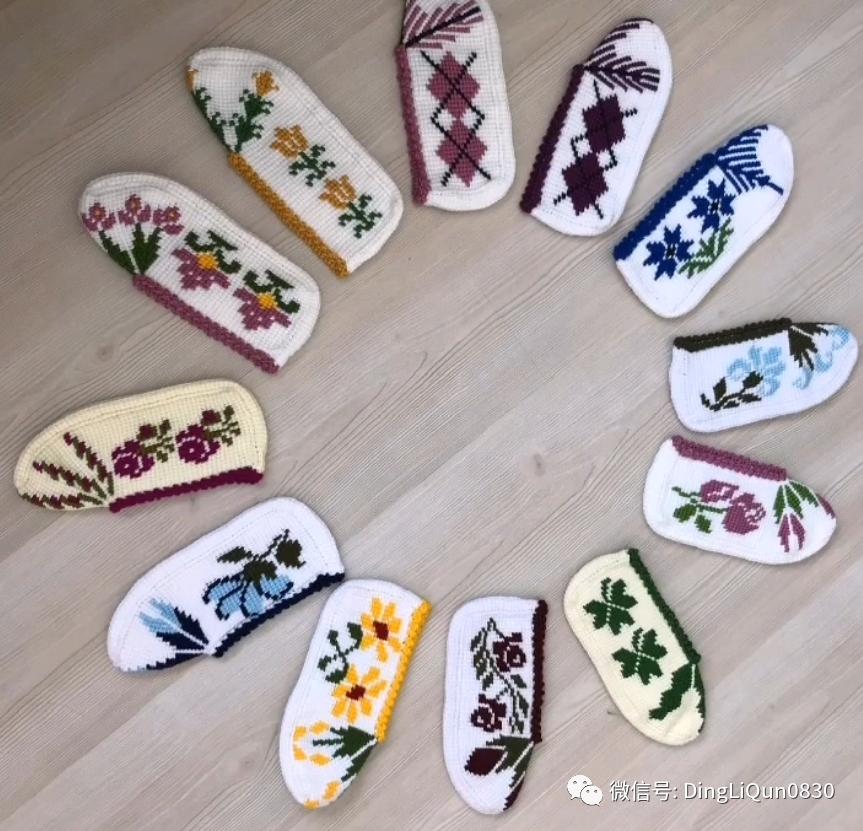 波西米亚风手工编织鞋子,针织作品50款