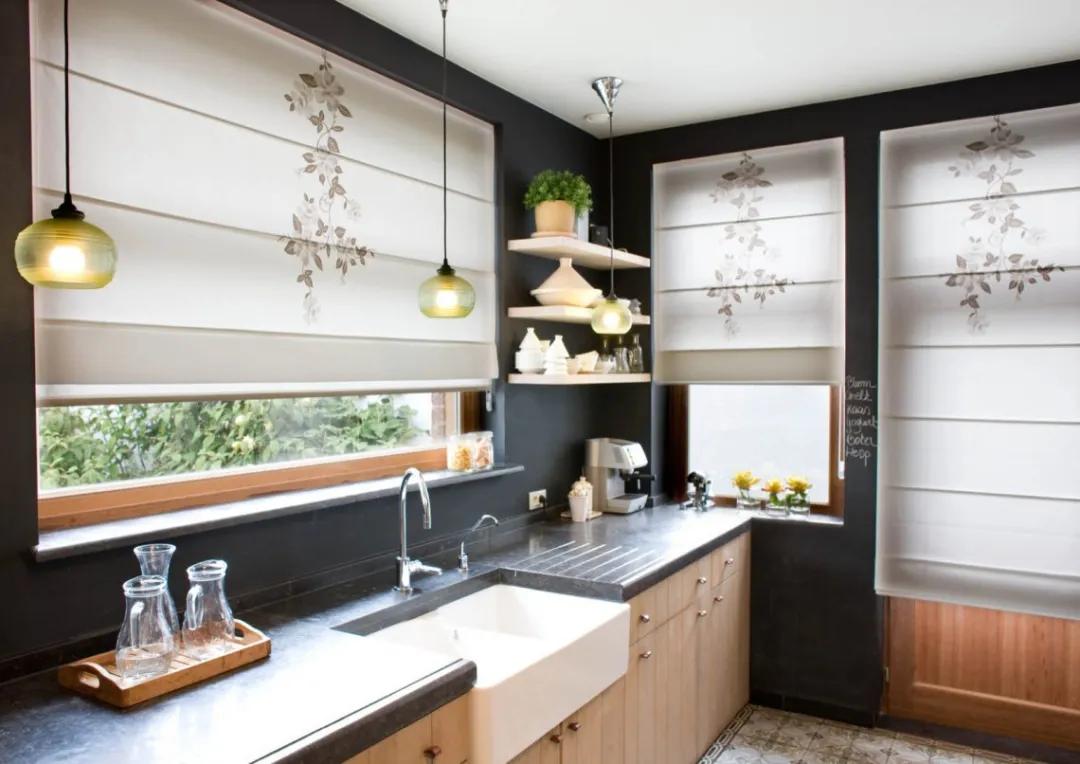 扇形罗马帘效果,日式风格的罗马帘