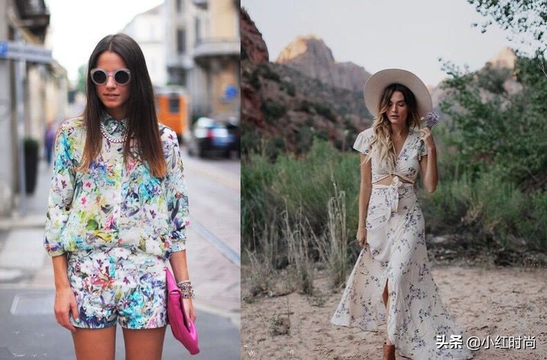 春夏碎花单品怎么搭配衣服,小碎花的正确搭配尽显少女气质