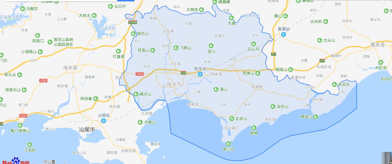 汕尾市陆丰市地图高清,陆丰市详细地图