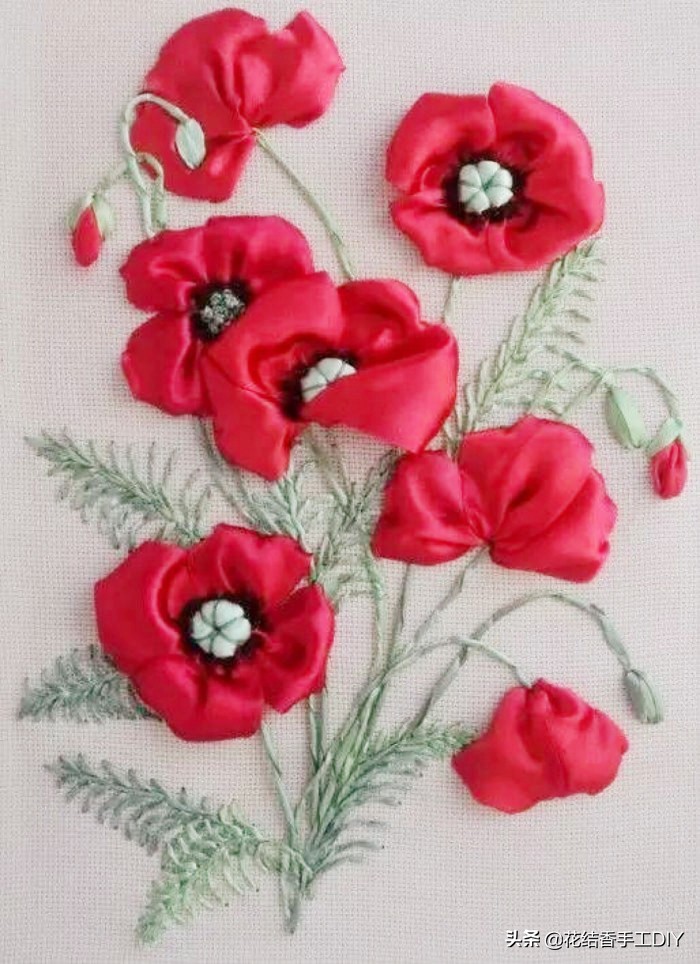 刺绣精美图案,刺绣立体福字