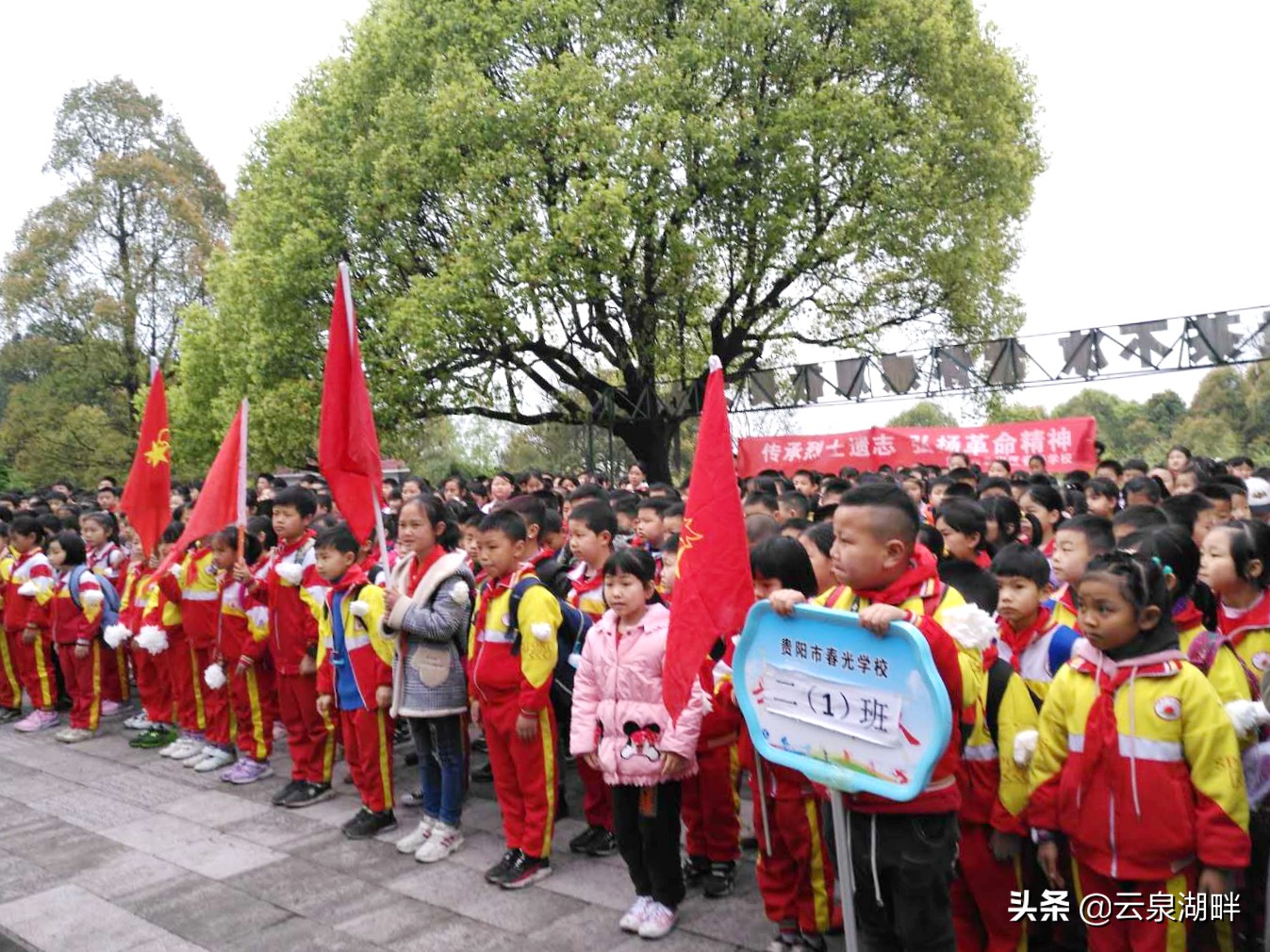清明节扫墓纪念革命先烈学校,学校清明节缅怀先烈讲红色故事